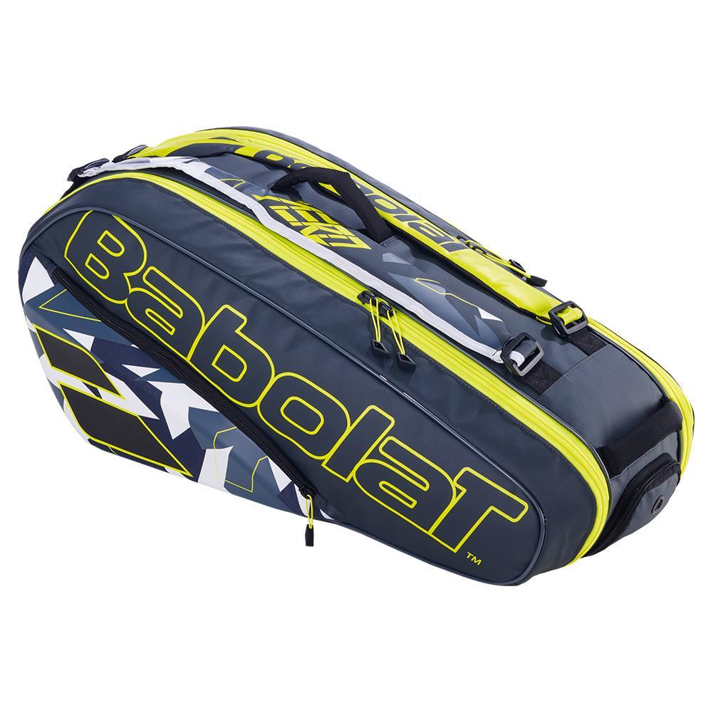 Pure Aero 6 Pack Tennis Bag Grey and Yellow