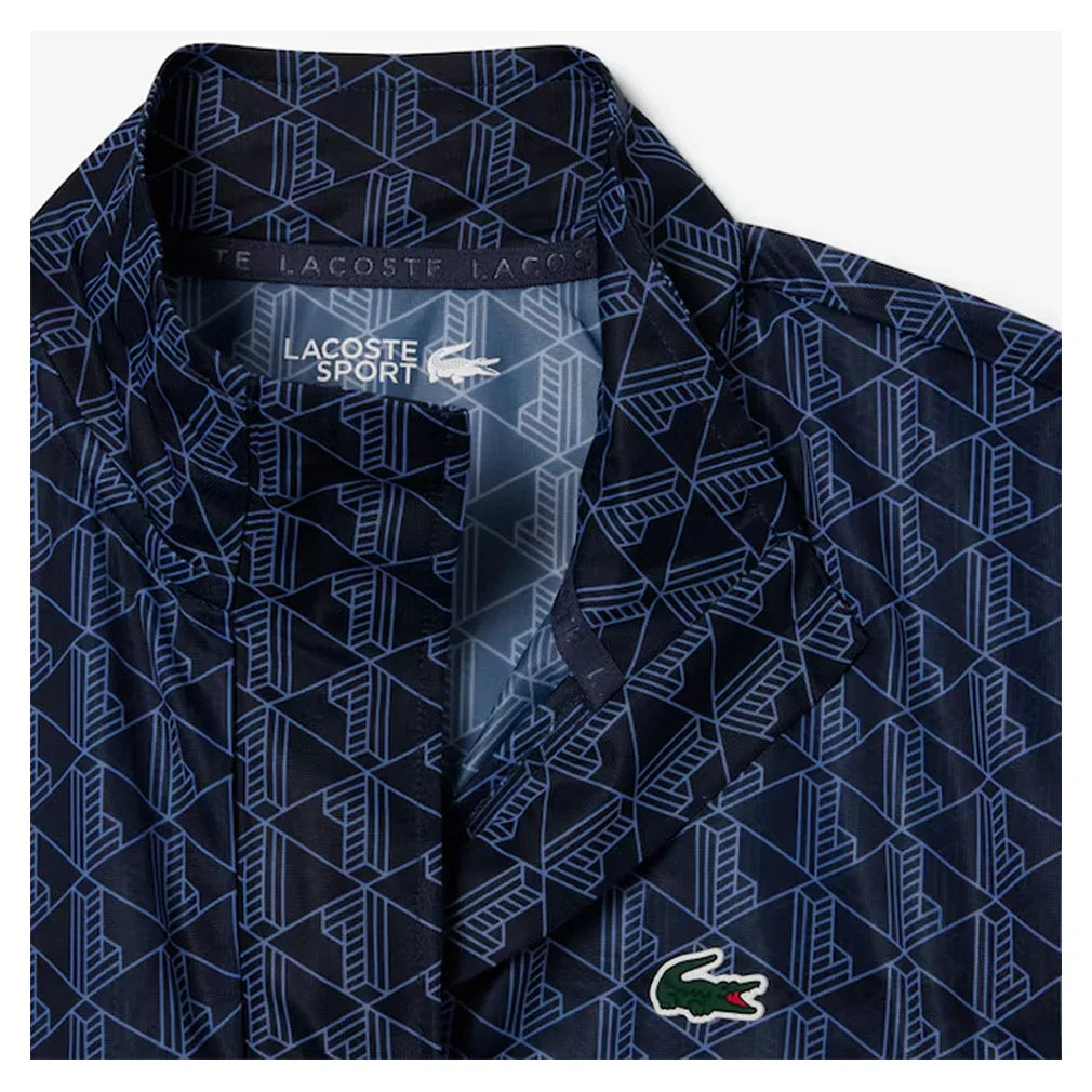 Women's Core Performance Monogram Tennis Jacket Navy Blue and Delphinium