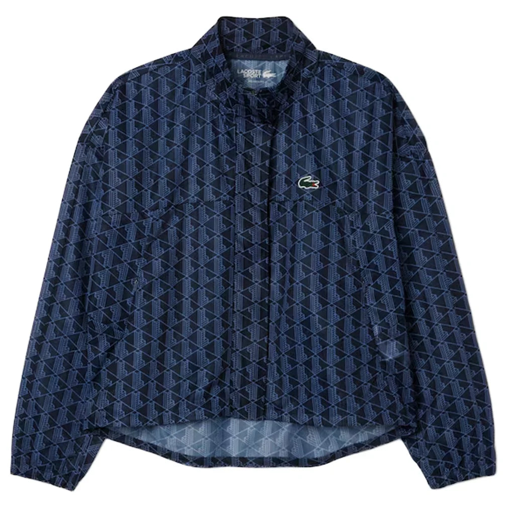 Women's Core Performance Monogram Tennis Jacket Navy Blue and Delphinium