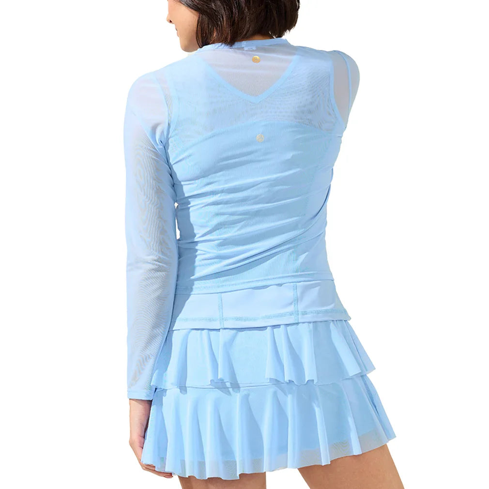 Women's Breezy Mesh Long Sleeve Tennis Top Bouquet