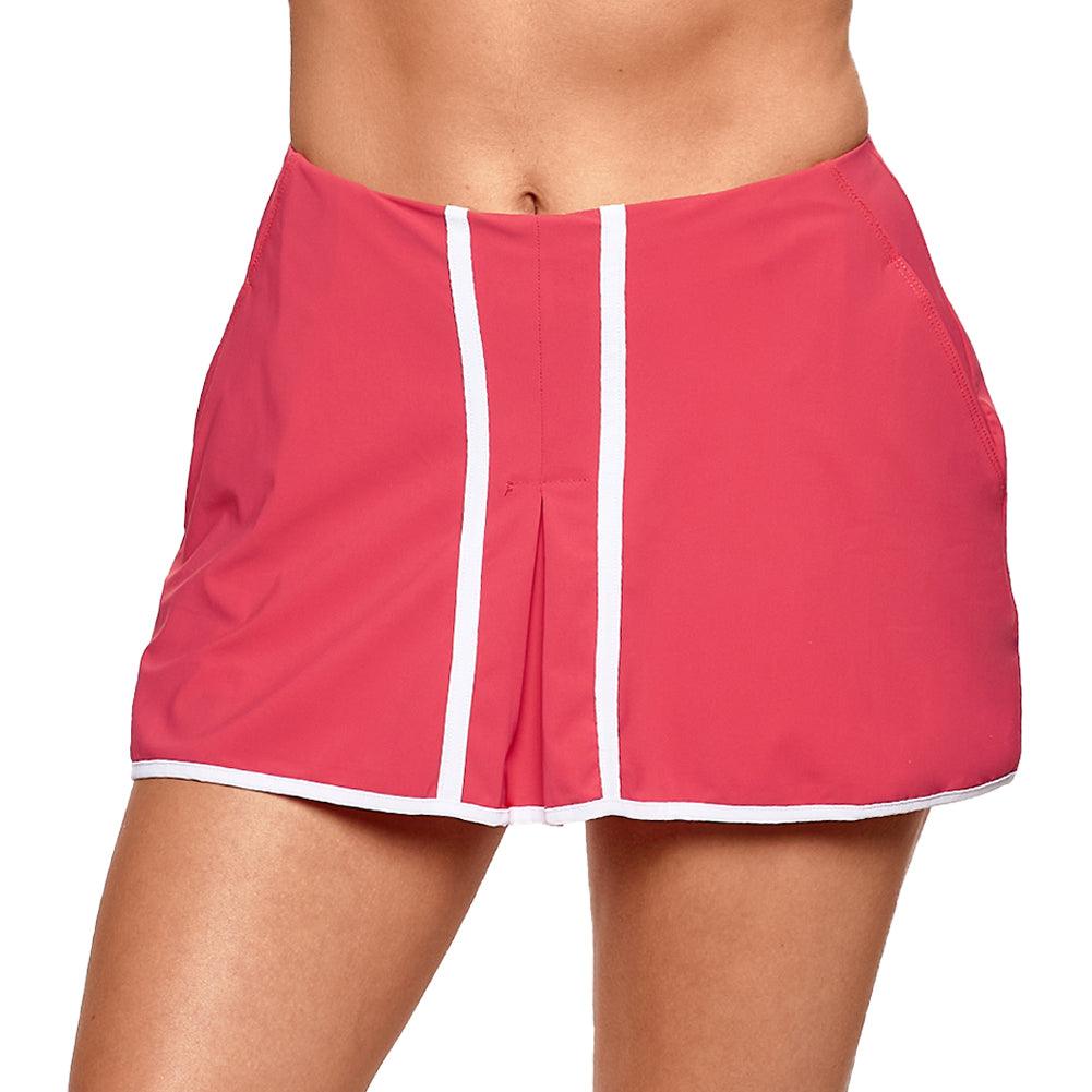 Women's 13 Inch Box Pleated Tennis Skort Geranium