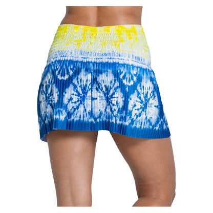 Women's Shibori Wave 14 Inch Tennis Skort Royal