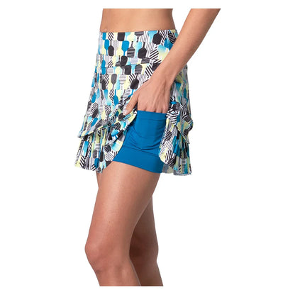 Women's Stripe It Up Pickleball Skort Electric Blue