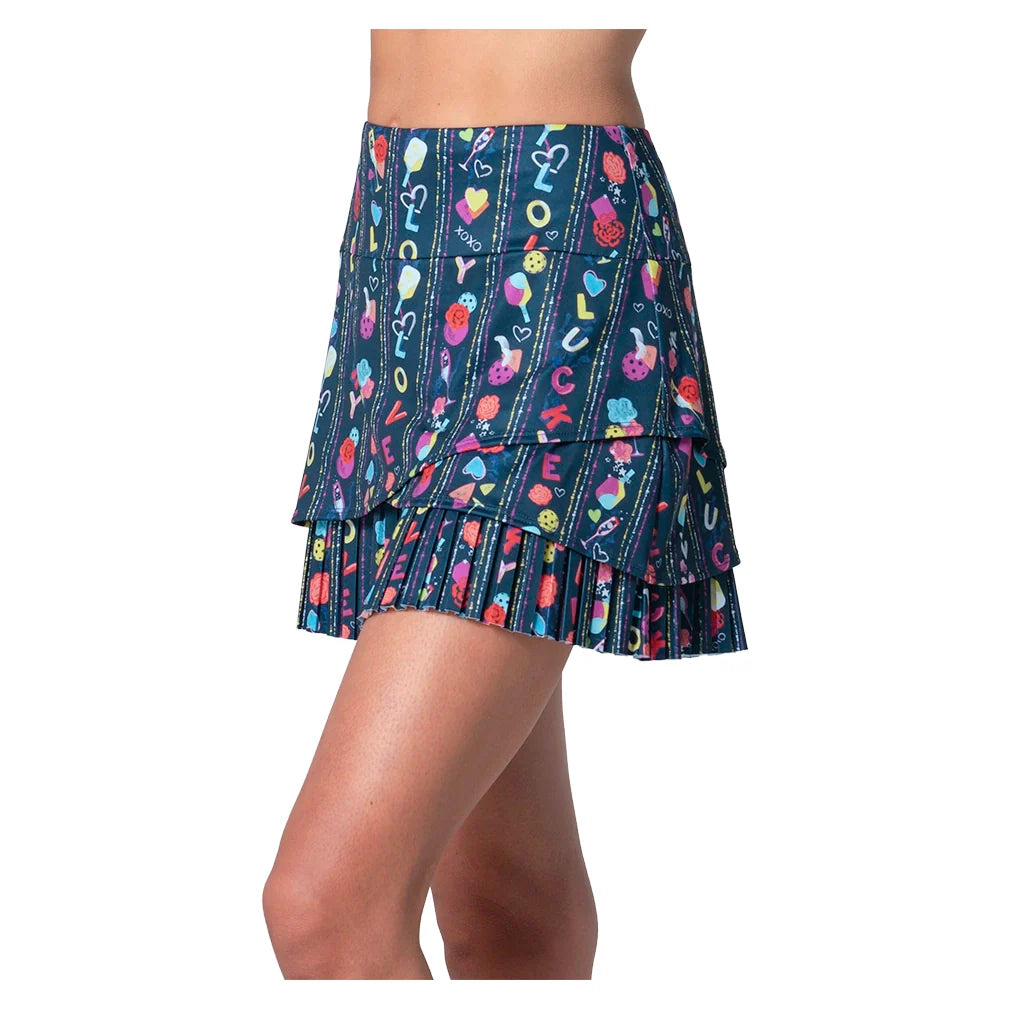 Women's P.S. I Love You Pickleball Tennis Skort Midnight