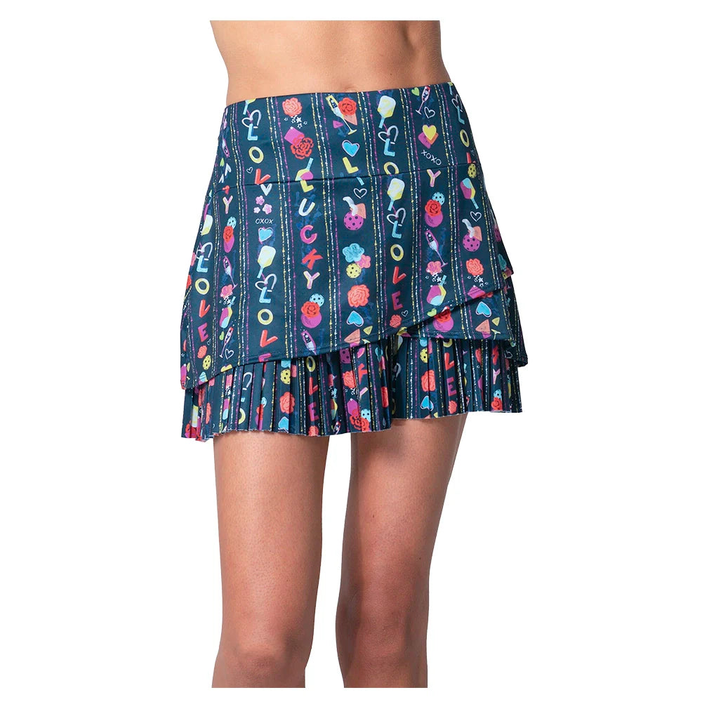 Women's P.S. I Love You Pickleball Tennis Skort Midnight
