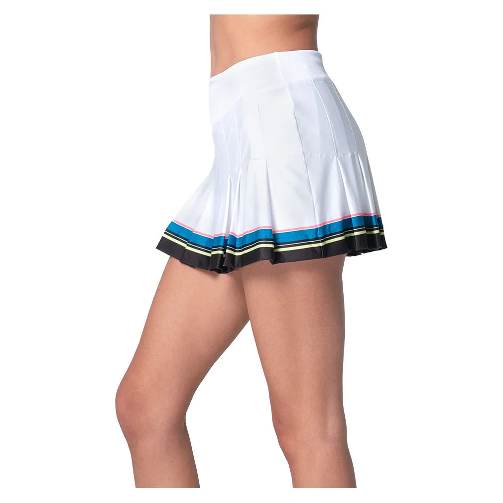 Women's Stripe Hype Tennis Skort Electric Blue