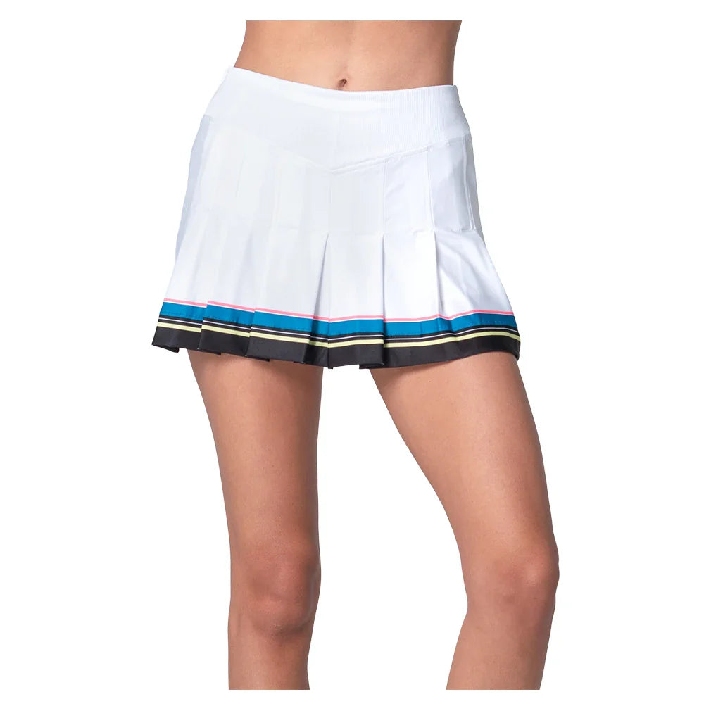 Women's Stripe Hype Tennis Skort Electric Blue