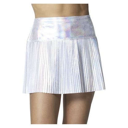 Women's Snakeskin Pleated Tennis Skort Iridescent