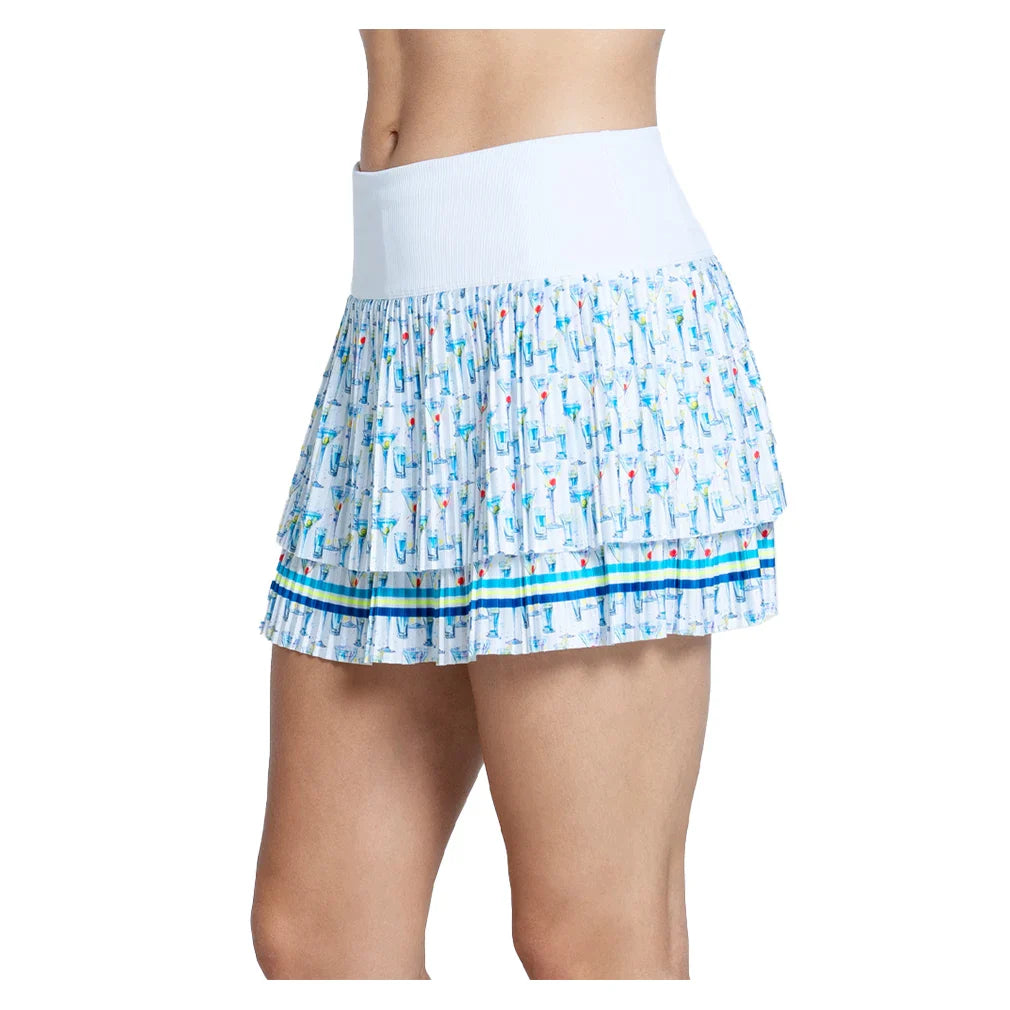 Women's Martini Gras Pleated 14 Inch Tennis Skort Multicolor