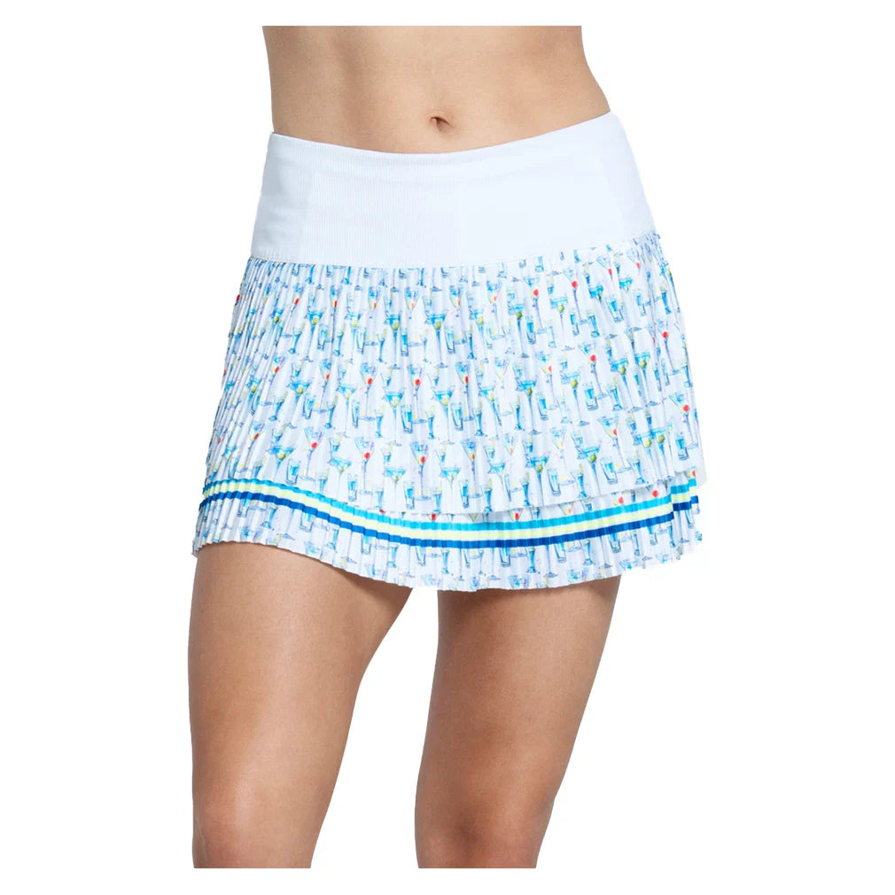 Women's Martini Gras Pleated 14 Inch Tennis Skort Multicolor