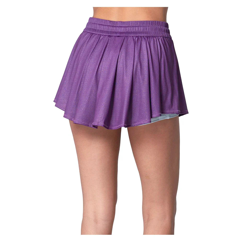 Women`s High Waist All That Shimmers Tennis Skort Midnight