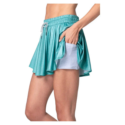 Women`s High Waist All That Shimmers Tennis Skort Midnight