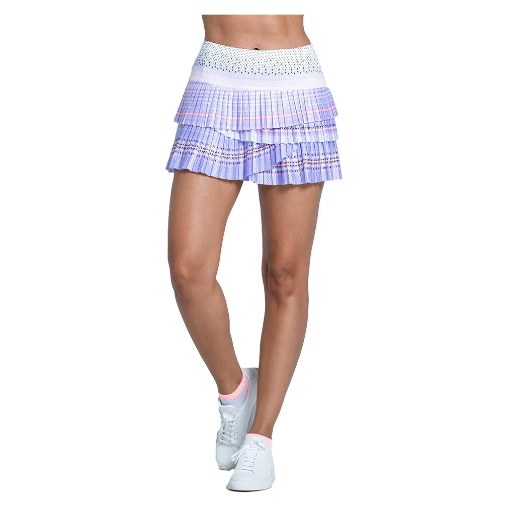 Women's Love Scallop Pleated 13 Inch Tennis Skort Baby Lavender