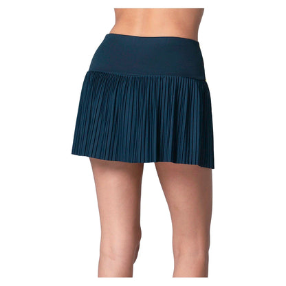Women's Racer Rib Pleated Tennis Skort Midnight