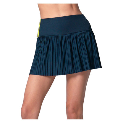 Women's Racer Rib Pleated Tennis Skort Midnight