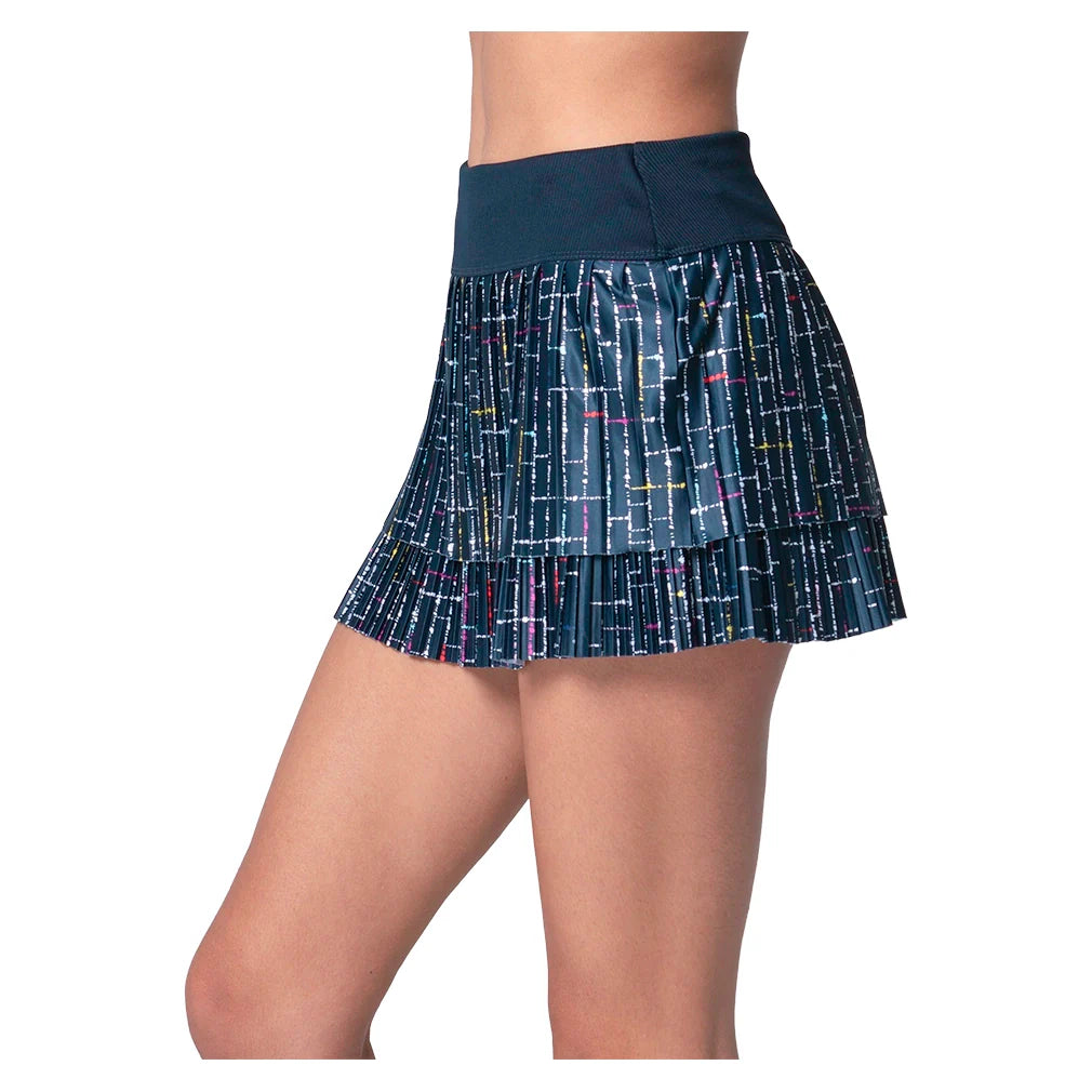 Women's Lovin' Boucle Pleated Tennis Skort Midnight