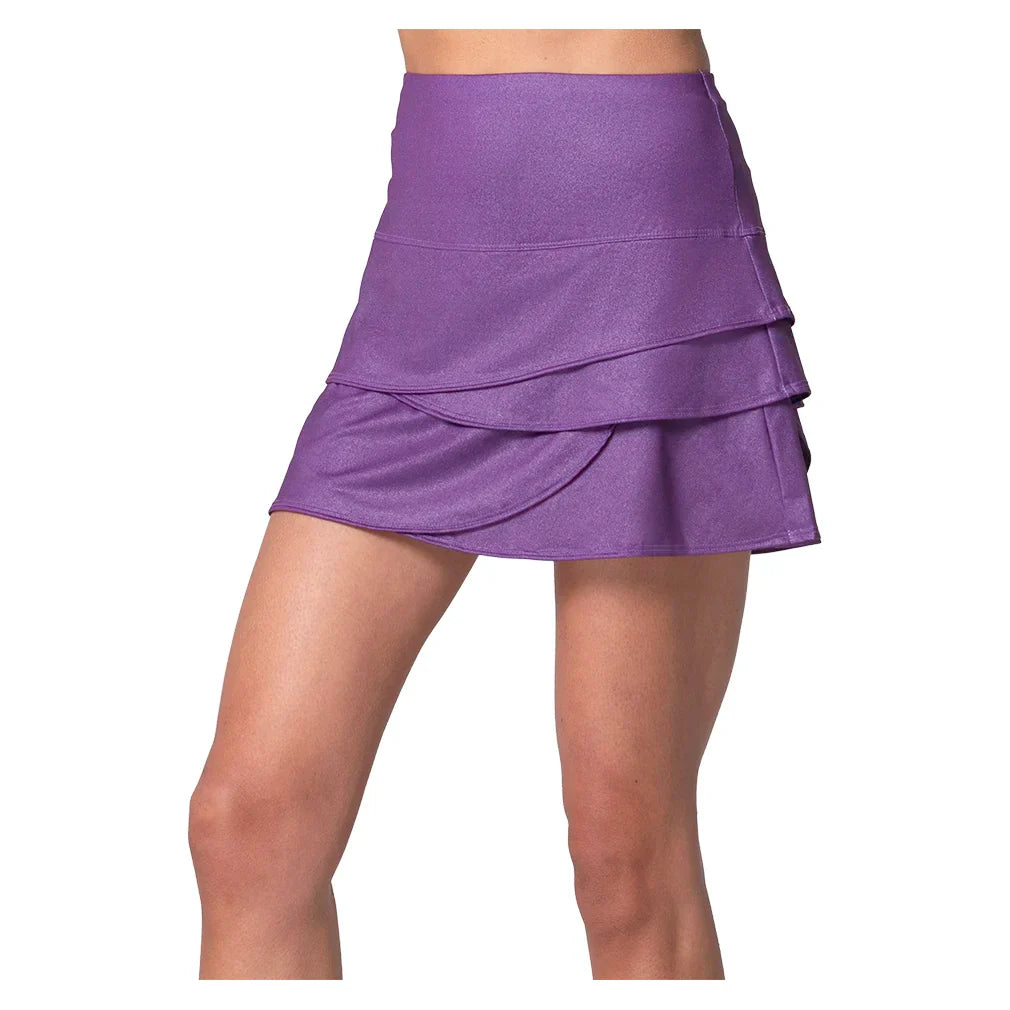 Women's All That Shimmers Scallop Tennis Skort Midnight