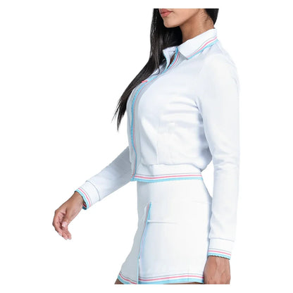 Women's Retro Revival Tennis Jacket White