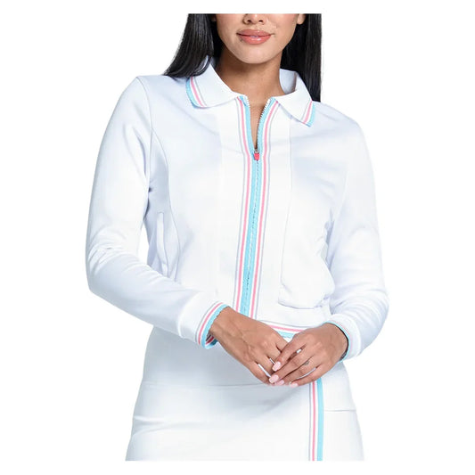 Women's Retro Revival Tennis Jacket White