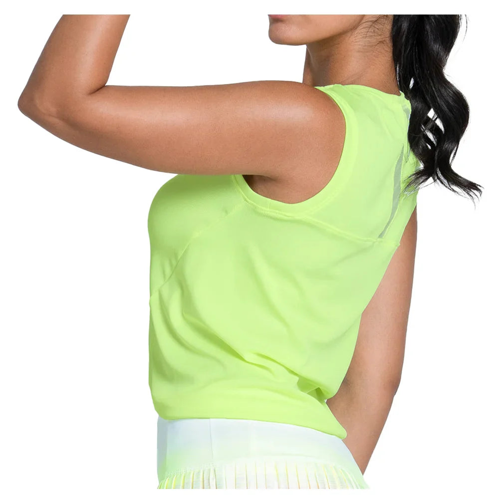 Women's Twist Front Tennis Tank Lemon Frost