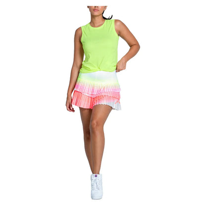 Women's Twist Front Tennis Tank Lemon Frost