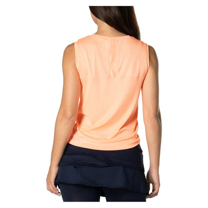 Women's Twist Front Tennis Tank Orange Frost
