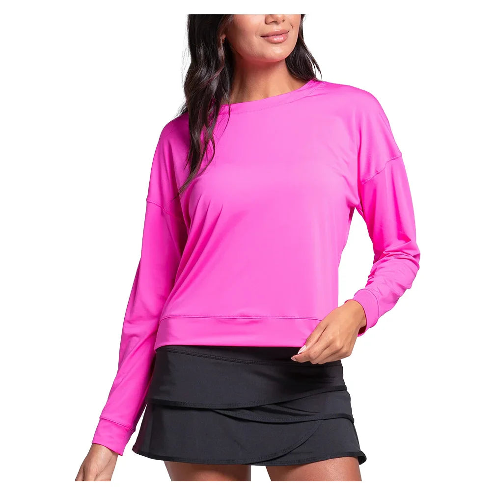Women's Hype Long Sleeve Tennis Top Mulberry