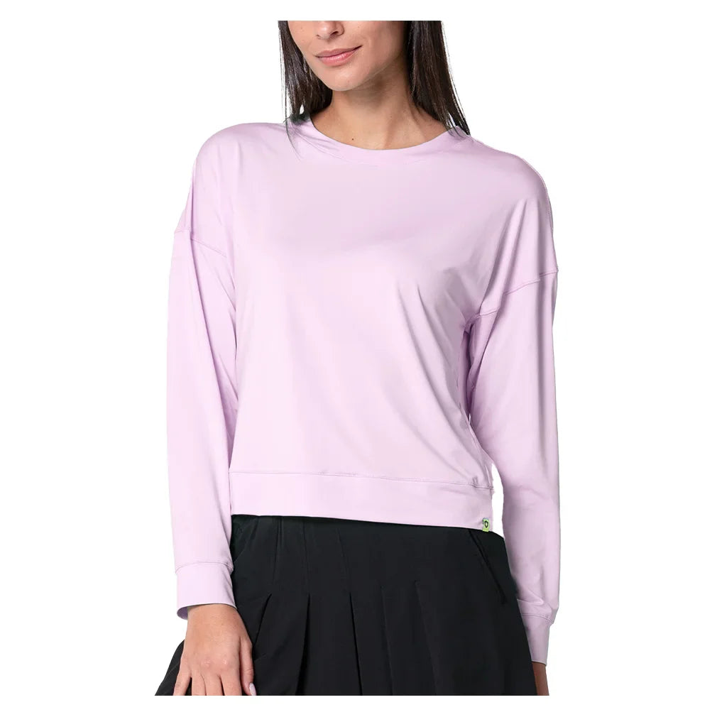 Women's Hype Long Sleeve Tennis Top Pink Sand