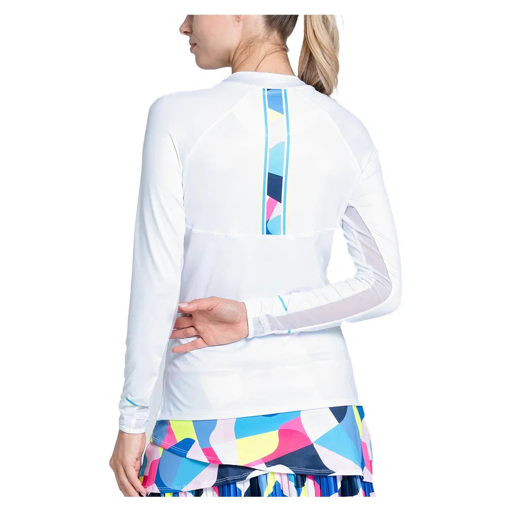 Women's Paddle Groove Long Sleeve Pickleball Top Multicolor