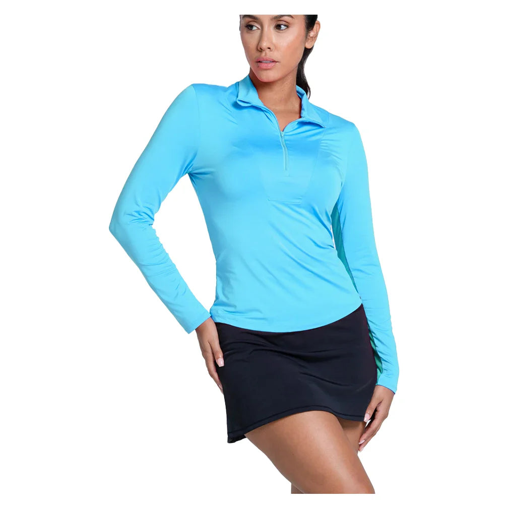 Women's LUV Free Play Zip Long Sleeve Tennis Top Parrot