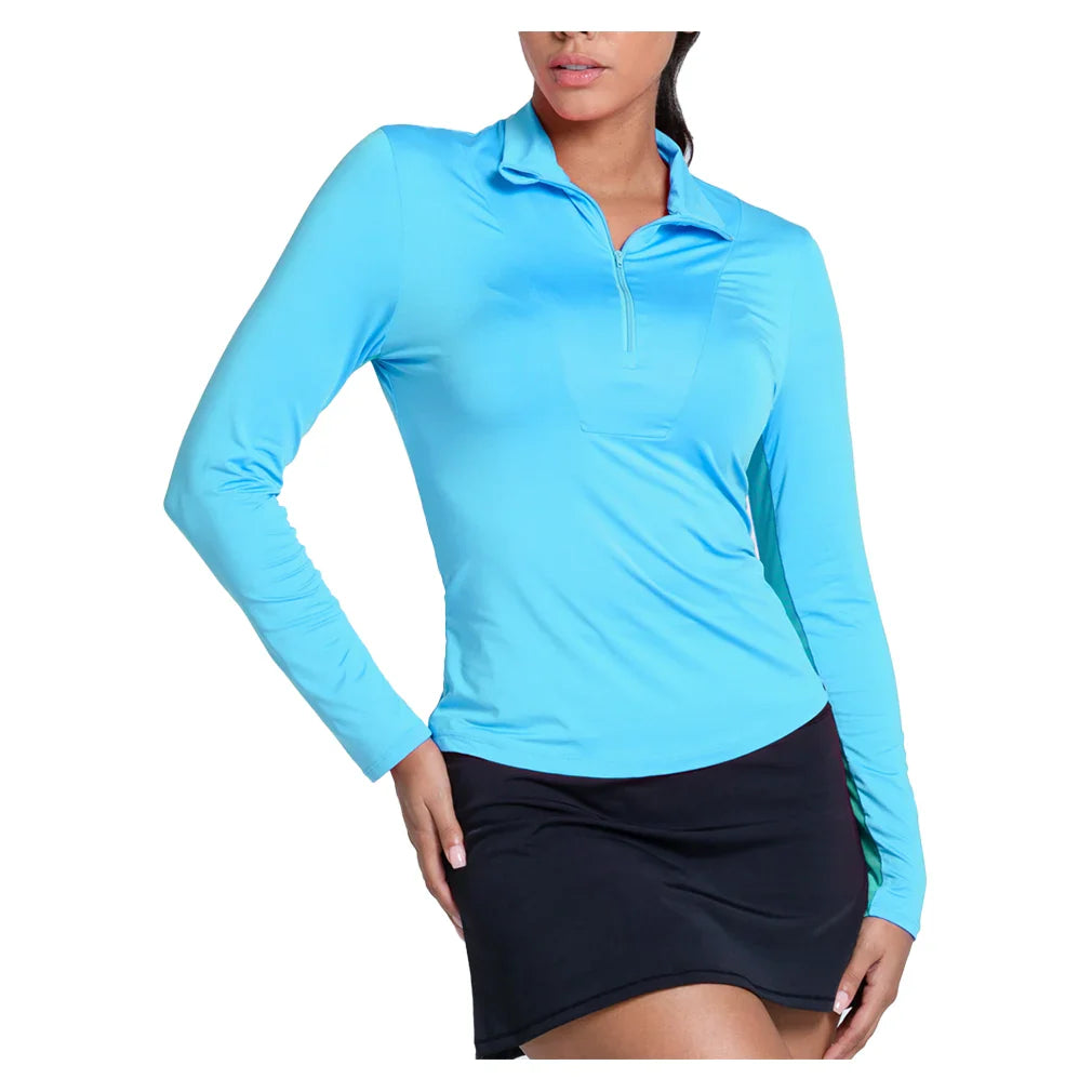 Women's LUV Free Play Zip Long Sleeve Tennis Top Parrot