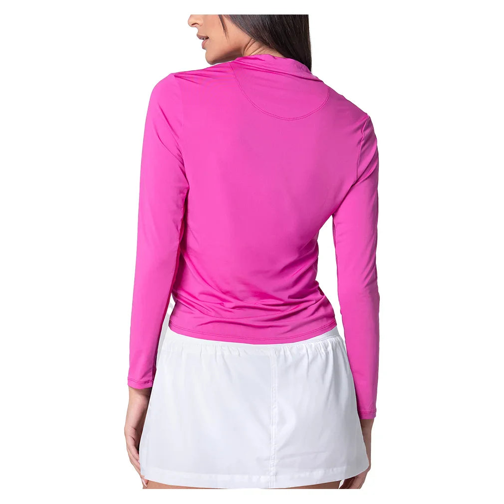 Women's Free Play Zip Long Sleeve Tennis Top Mulberry