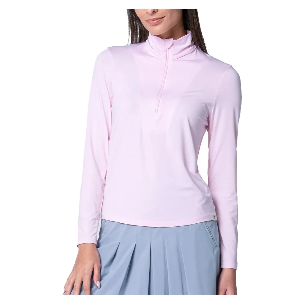 Women's Free Play Zip Long Sleeve Tennis Top Pink Sand