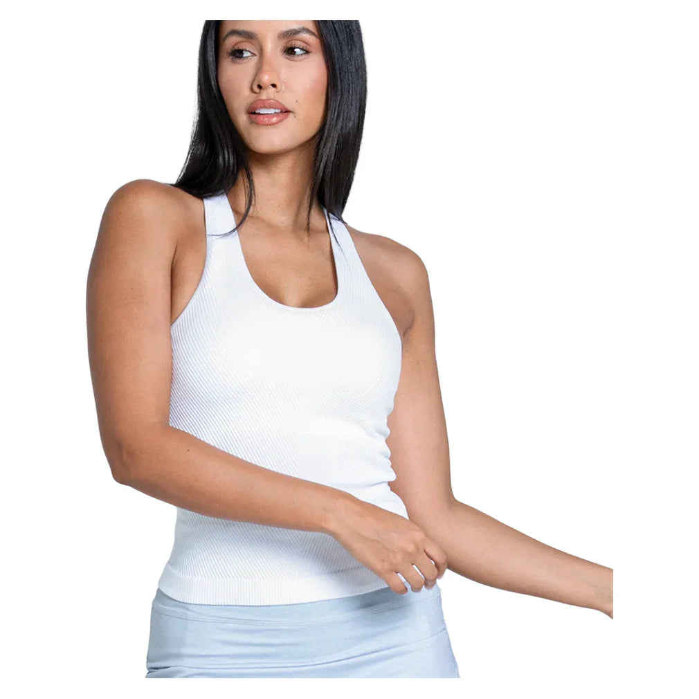 Women's Seamless Scoop Neck Tennis Tank with Bra