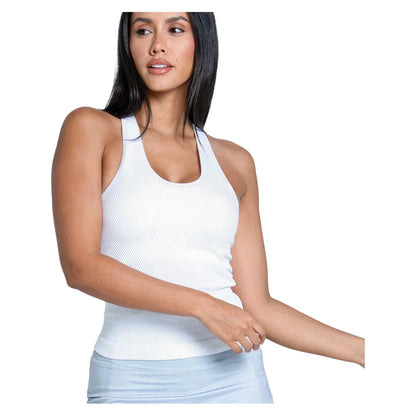 Women's Seamless Scoop Neck Tennis Tank with Bra