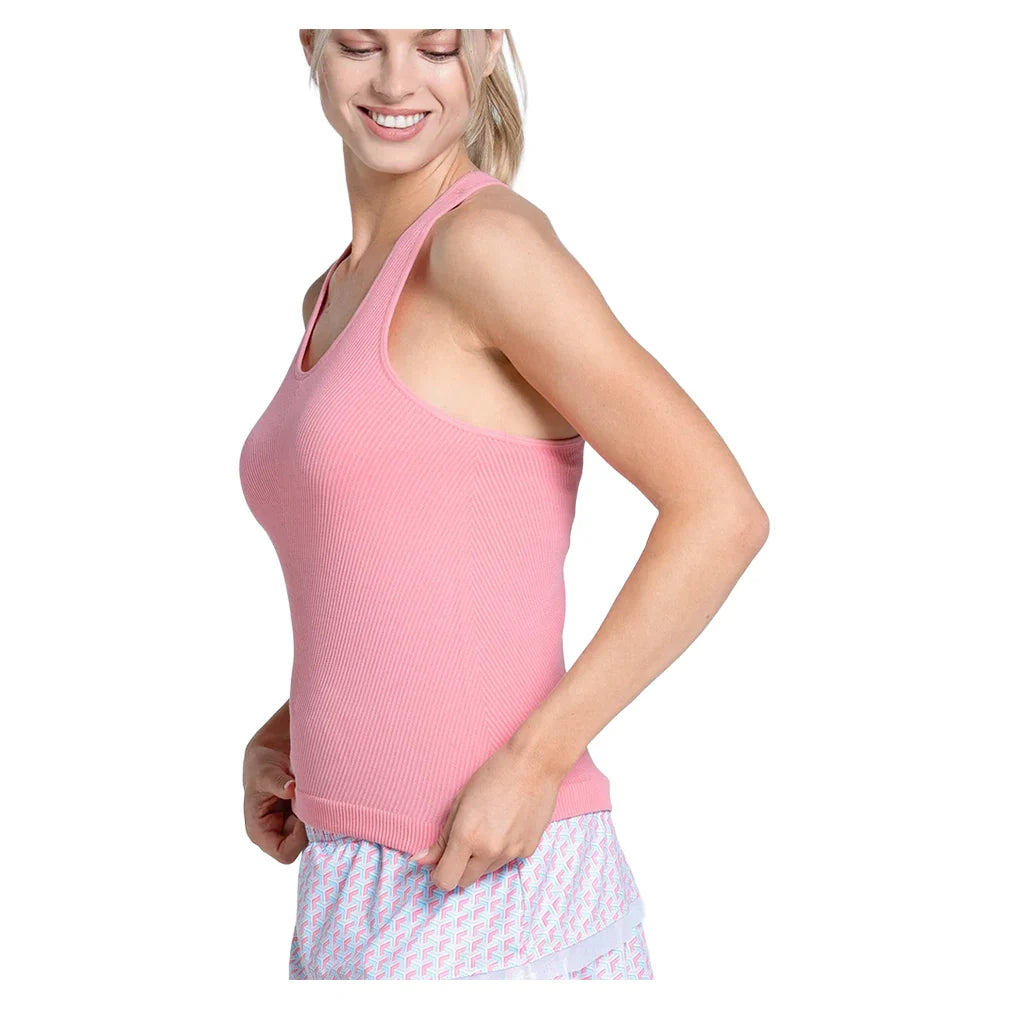 Women's Seamless Scoop Neck Tennis Tank with Bra