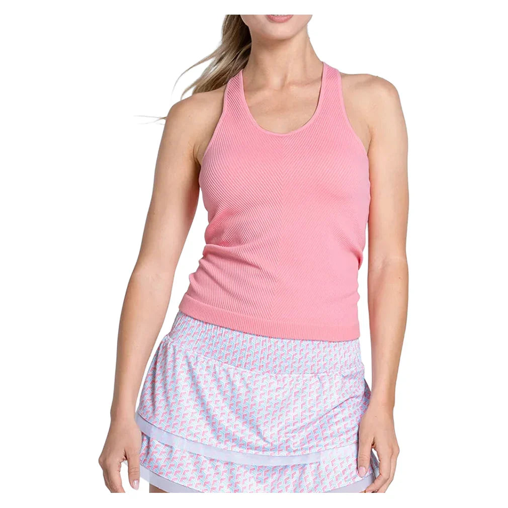 Women's Seamless Scoop Neck Tennis Tank with Bra