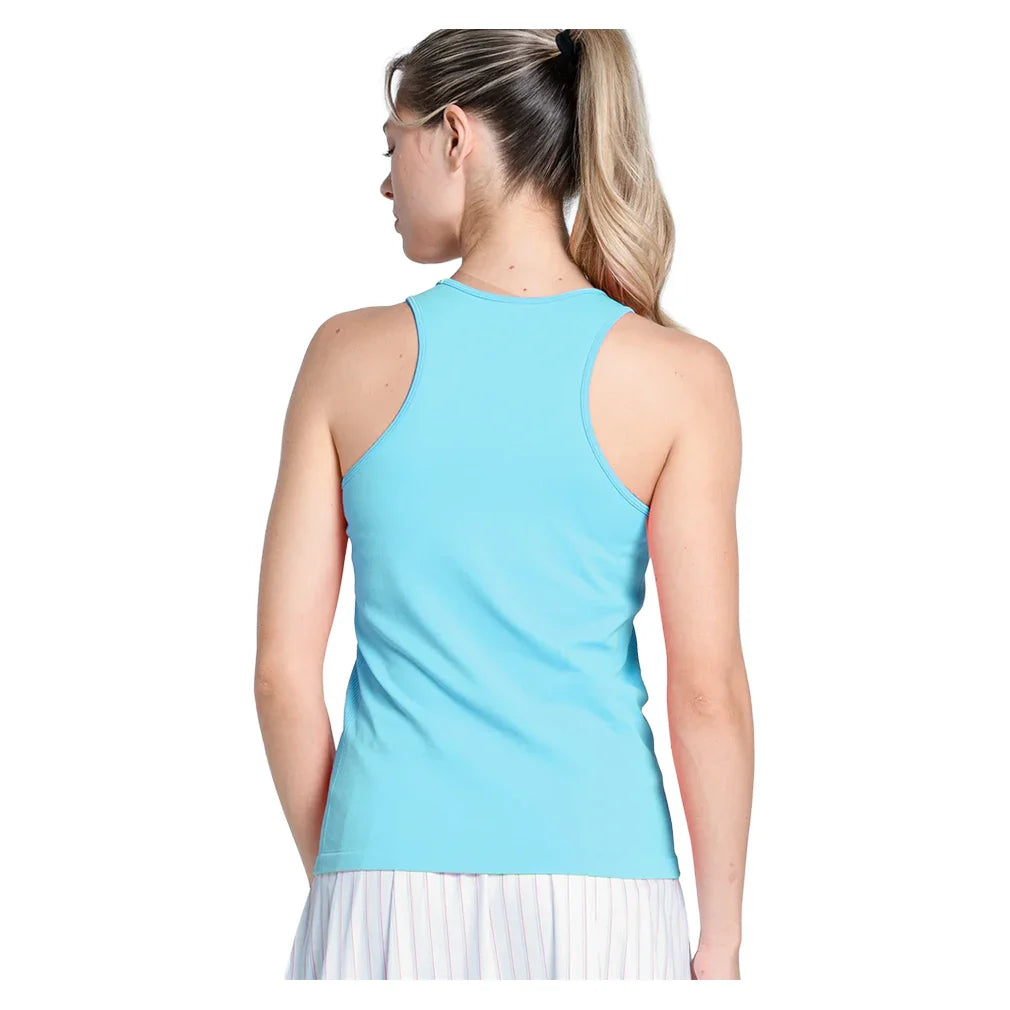 Women's Seamless High Neck Tennis Tank with Bra Bahama
