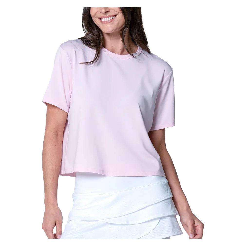 Women's Powerbox Tennis Tee Pink Sand