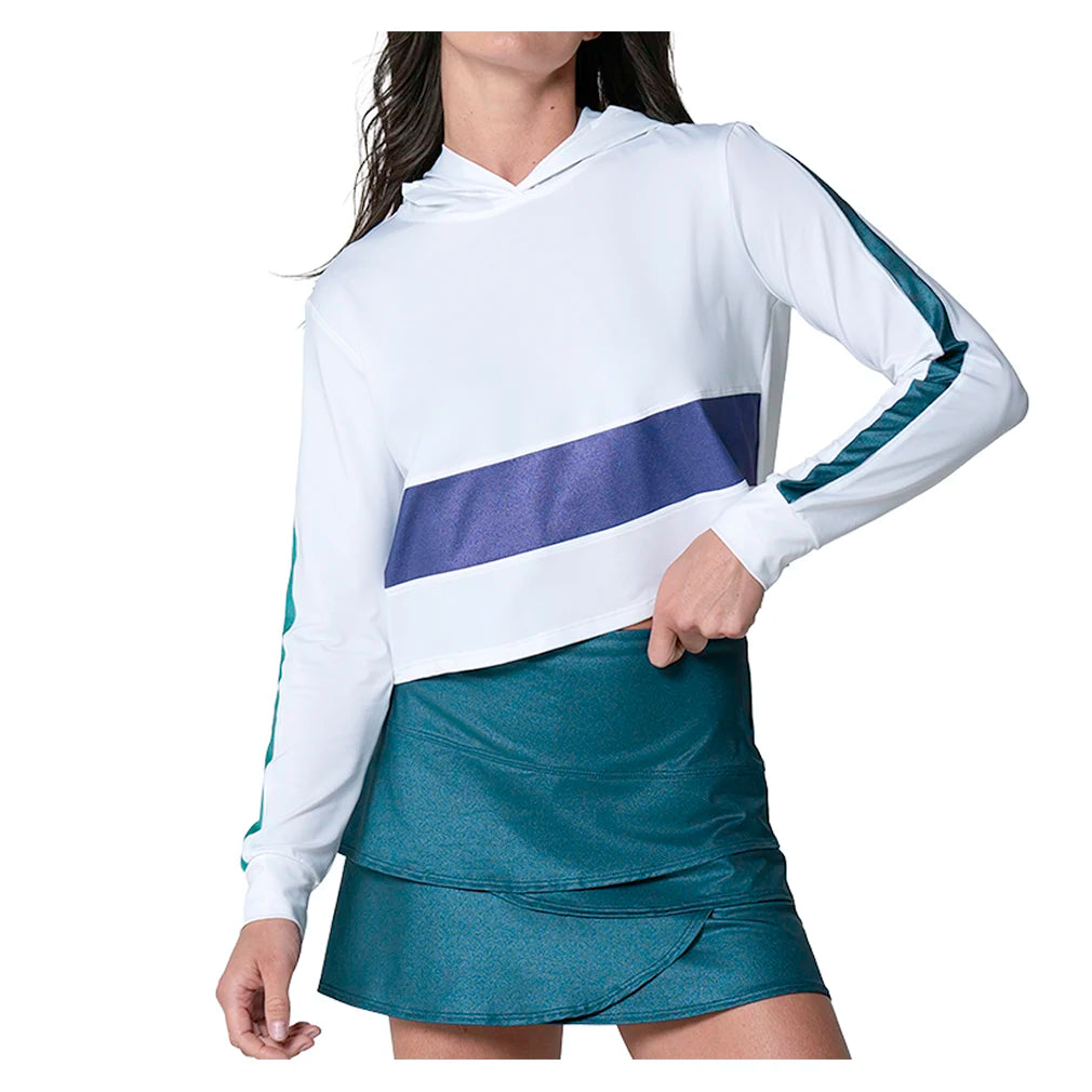 Women's All That Shimmers Tennis Hoodie White