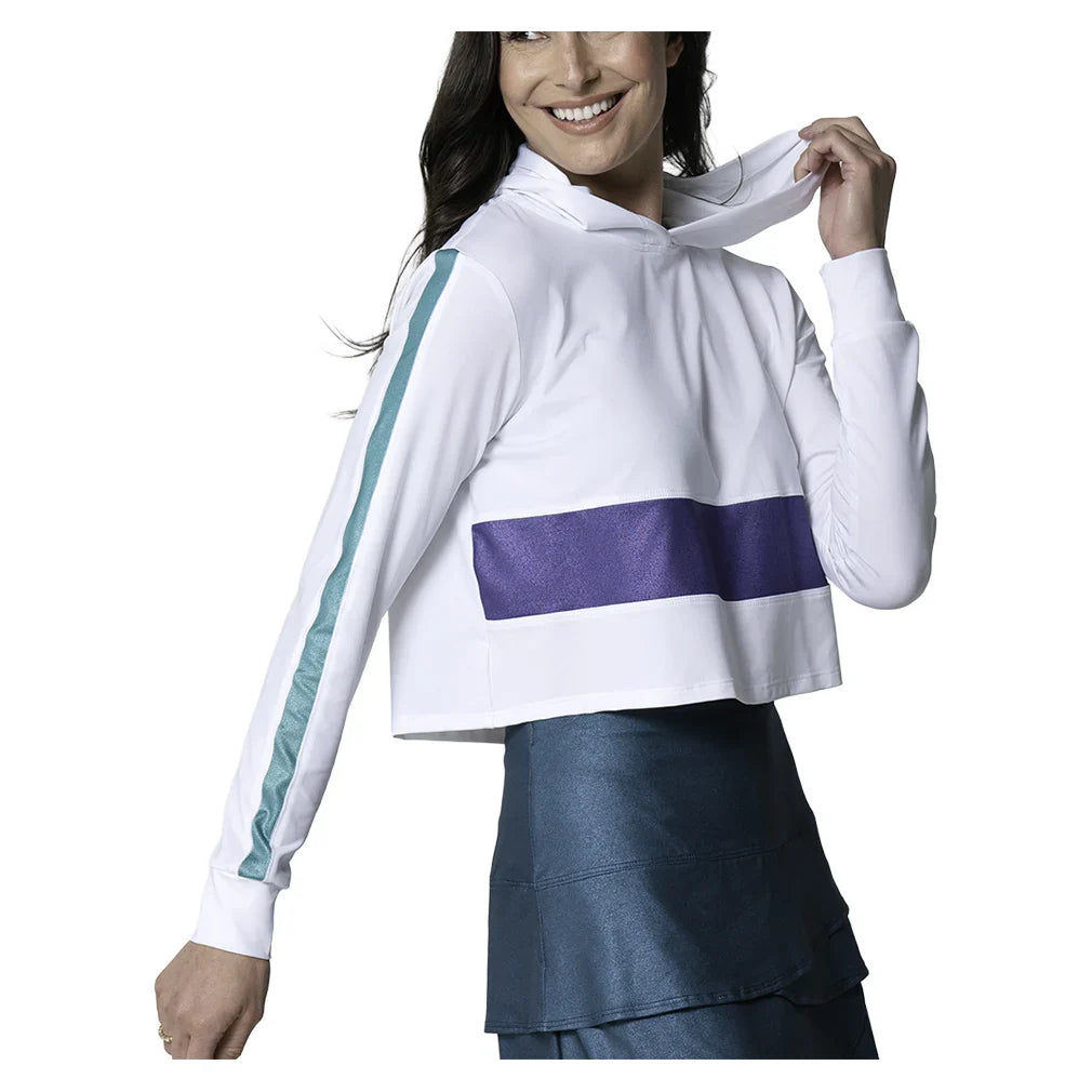Women's All That Shimmers Tennis Hoodie White