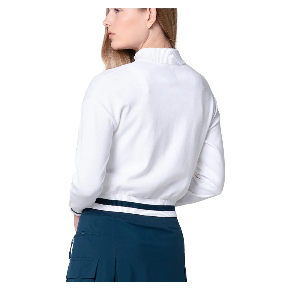 Women's Rally Mock Neck Tennis Cardigan