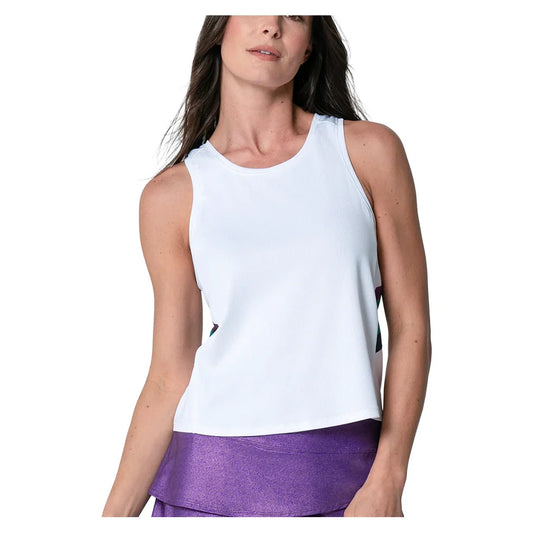 Women's Legacy Hip Fit Tennis Tank White