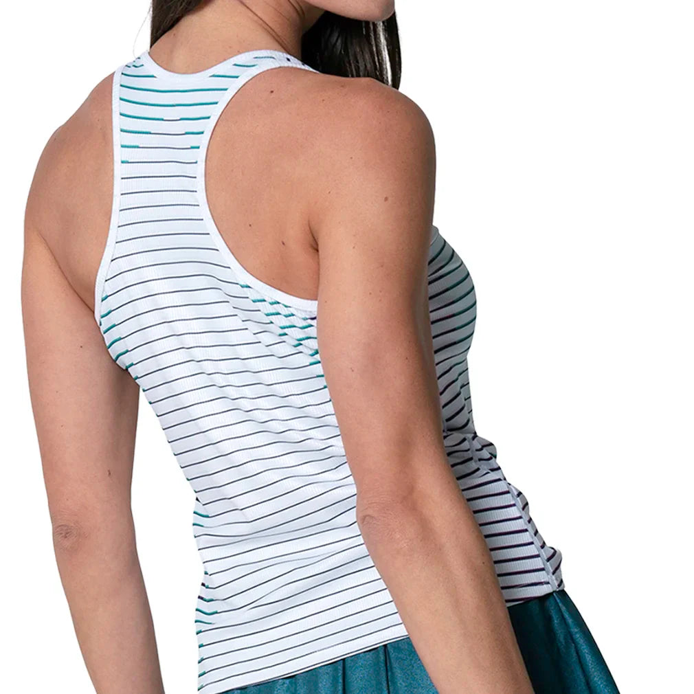 Women's Contour Rib Tennis Tank White