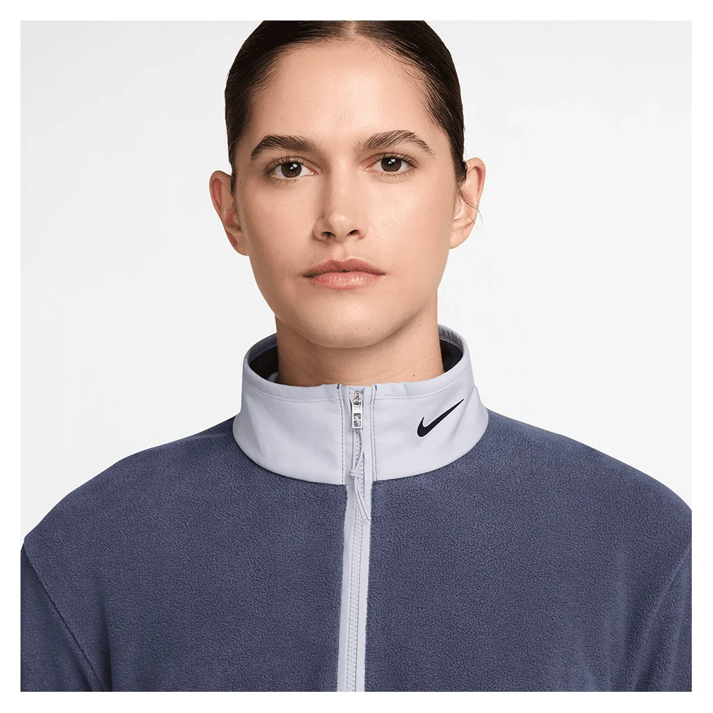 Women's Therma-FIT Victory Long-Sleeve 1/2-Zip Tennis Top Sanded Purple and Ghost