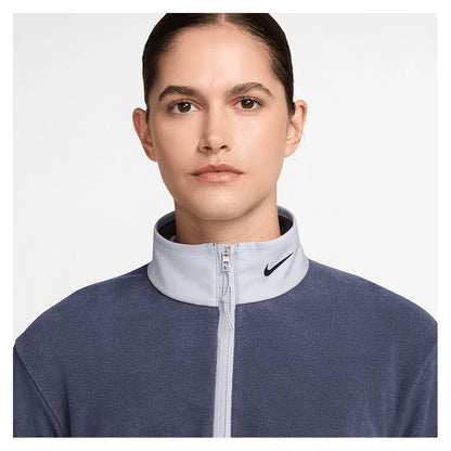 Women's Therma-FIT Victory Long-Sleeve 1/2-Zip Tennis Top Sanded Purple and Ghost