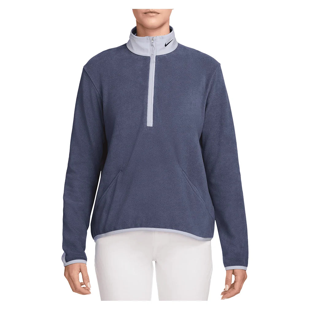 Women's Therma-FIT Victory Long-Sleeve 1/2-Zip Tennis Top Sanded Purple and Ghost