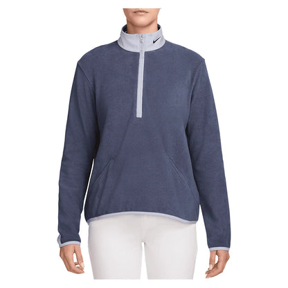 Women's Therma-FIT Victory Long-Sleeve 1/2-Zip Tennis Top Sanded Purple and Ghost