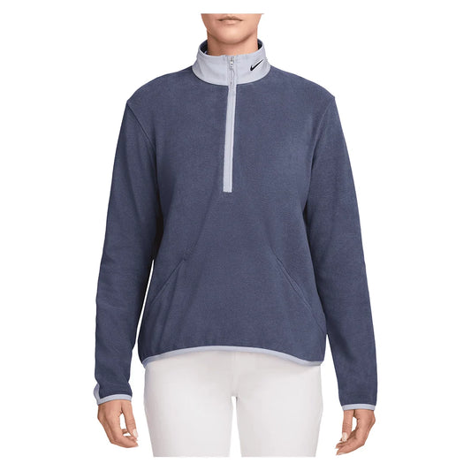 Women's Therma-FIT Victory Long-Sleeve 1/2-Zip Tennis Top Sanded Purple and Ghost