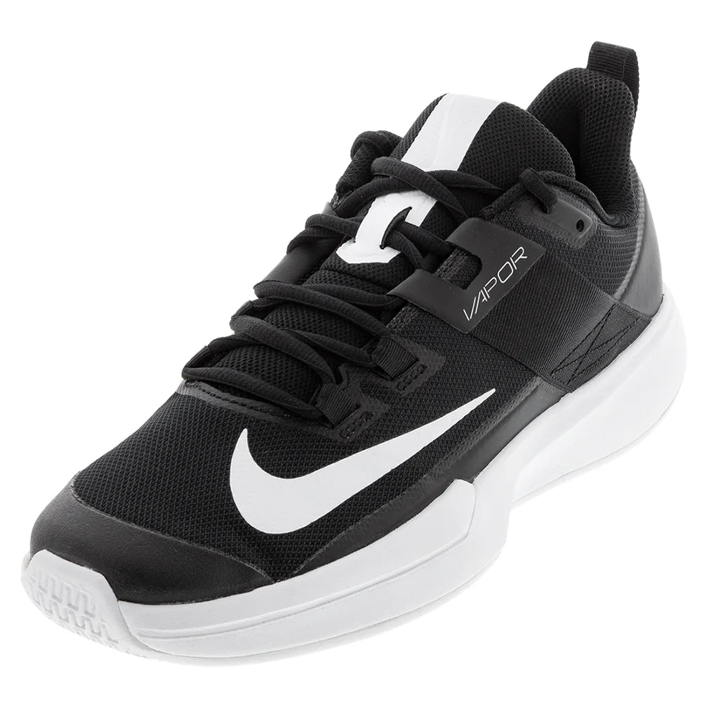 Men's Court Vapor Lite Tennis Shoes Black and White